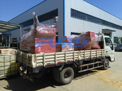 福瑞得機械手扶雙輪壓路機，座駕壓路機正式裝車發(fā)往客戶所在地